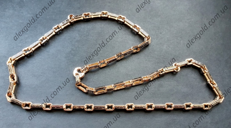Мужская цепочка Cartier с эмалью