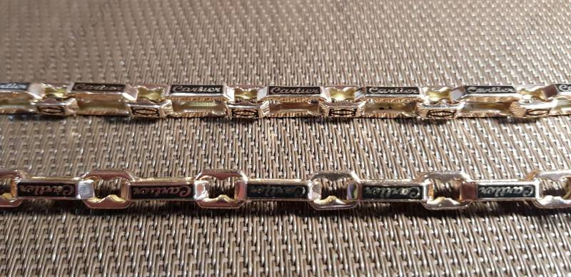 Мужская цепочка Cartier с эмалью