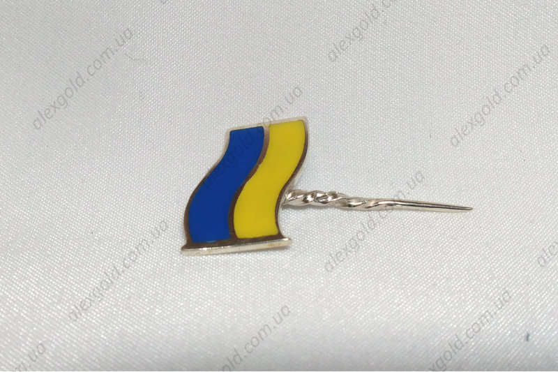 Значок на пиджак в виде флага Украины