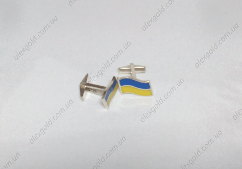 Запонки флаг Украины