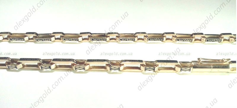 Мужская цепочка Cartier с эмалью