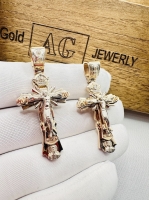 Хрест з двох видів золота червоного і білого Промінь (луч) на 16 г