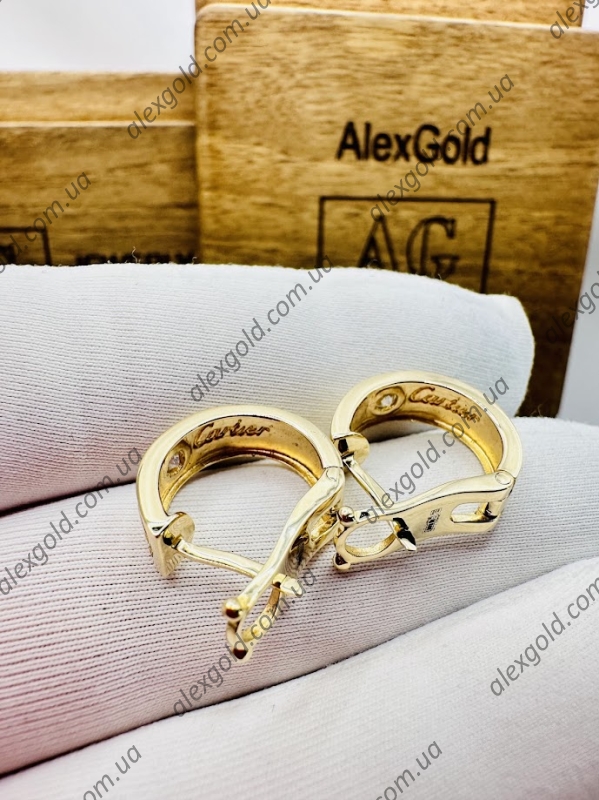 Сережки Cartier англійська застібка 