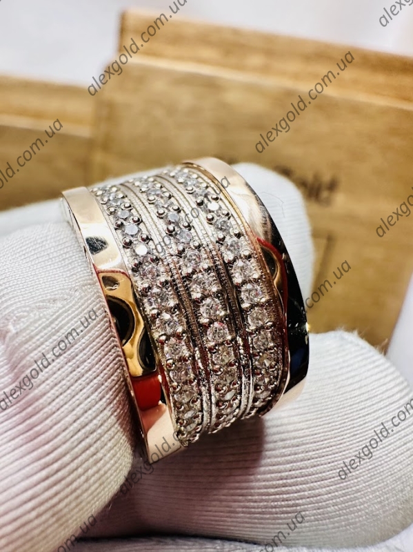 Парні кільця широкі обручки золоті Bulgari