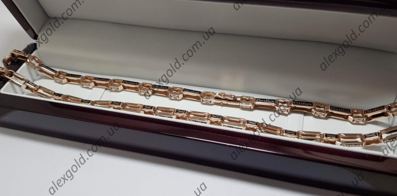 Мужская цепочка Cartier с эмалью