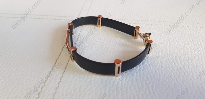  Браслет каучук с золотом Cartier