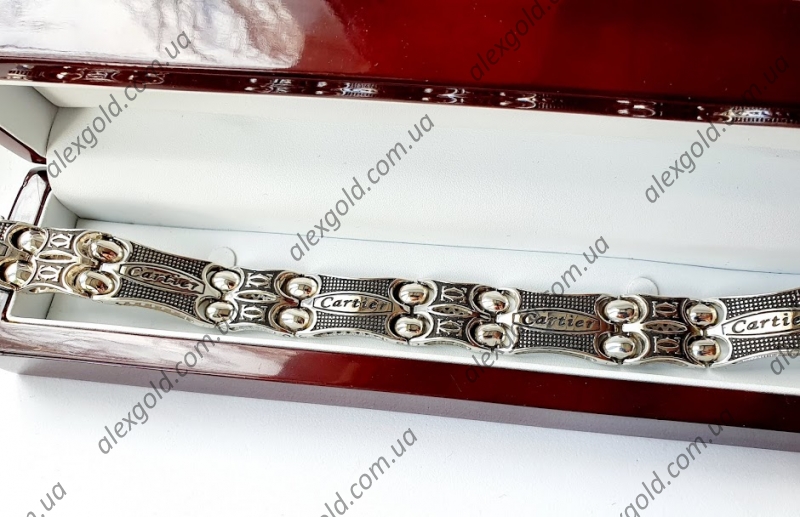  Браслет Cartier массивный с чернением эксклюзив 99,8 г