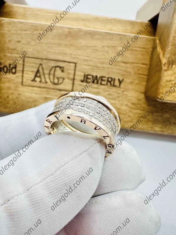 Кільце Bulgari золото широке 