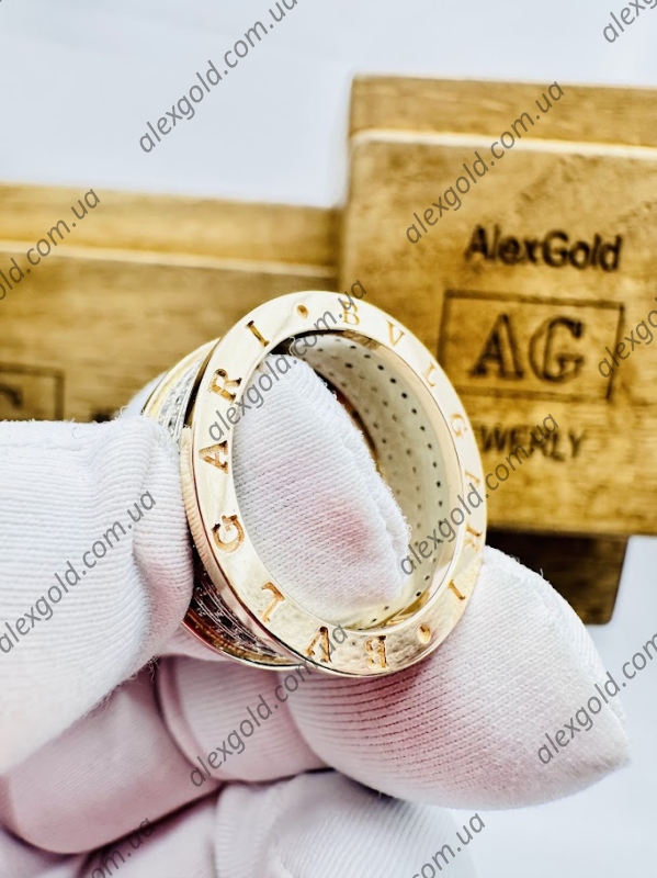 Кільце Bulgari золото широке 