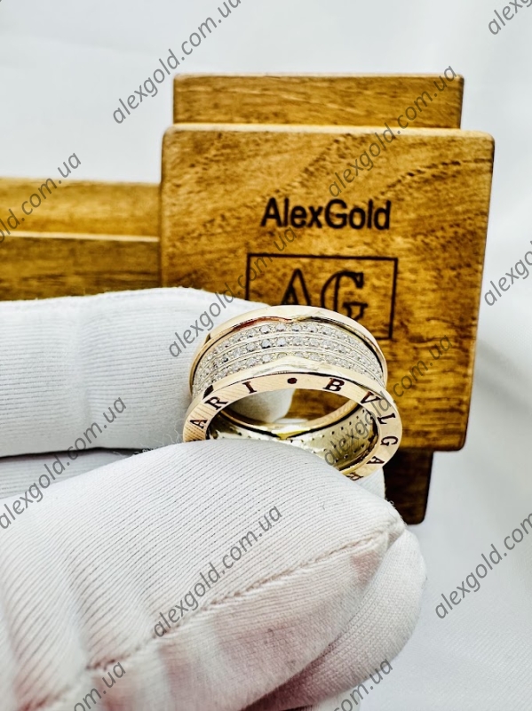 Кільце Bulgari золото широке 