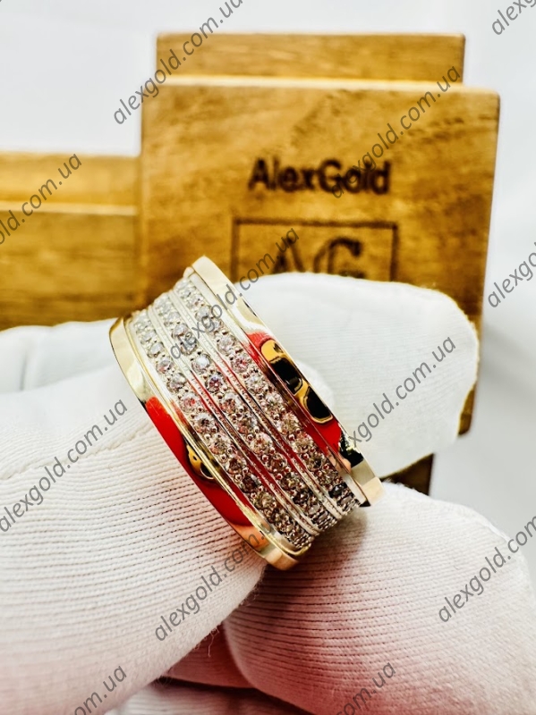 Кільце Bulgari золото широке 