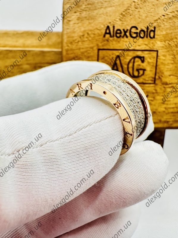 Кільце Bulgari золото широке 