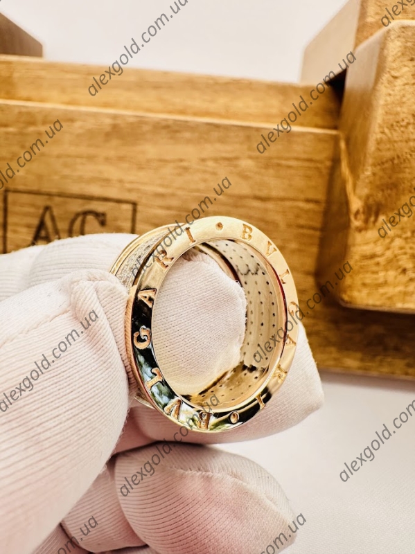Кільце Bulgari золото широке 
