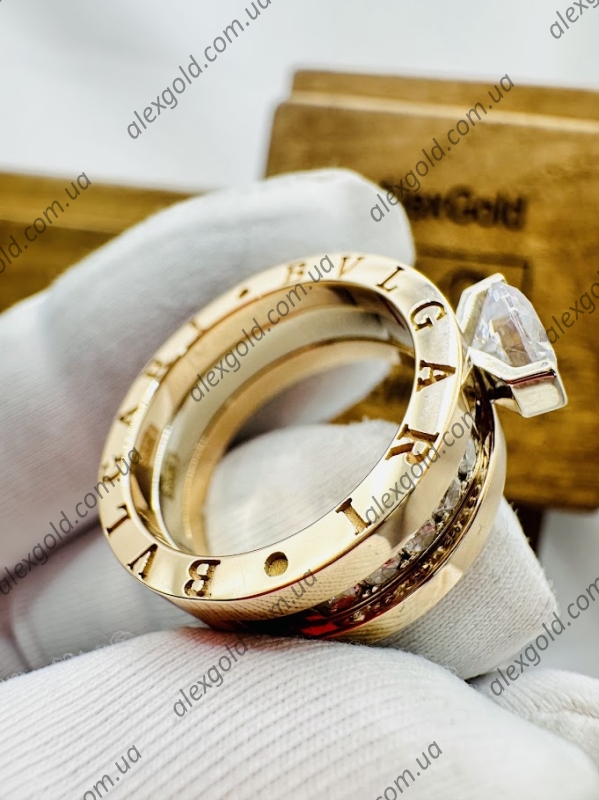 Кільце золоте Bulgari з двох частин трансформер 